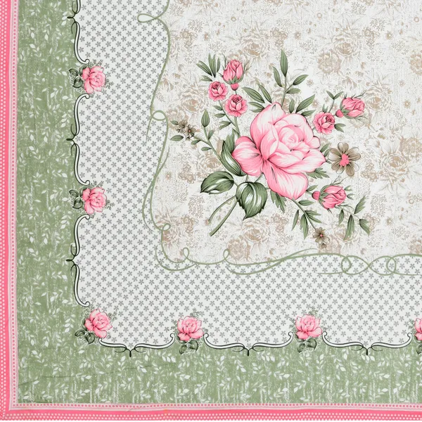 White_Cotton_Rajwada_Phool_Collection_Double_Bedsheet_With_Pillow_Cover_100_X_108_Cm